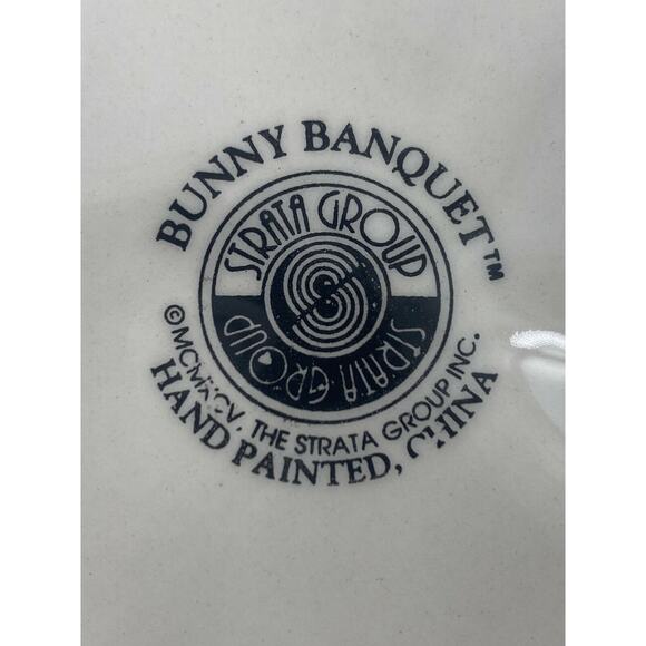 Vintage Bunny Lane Bunny EASTER Extra Large Platter The Strata Group 22.5"x17" - Picture 8 of 12